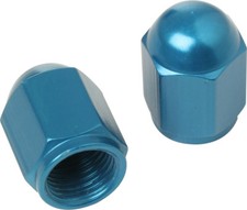 Gear Gremlin Motorcycle Blue Alloy Tyre Valve Caps New GG201U