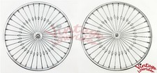 VINTAGE LOWRIDER 26" CAGE TWISTED 36 SPOKE HEAVY-DUTY WHEELS FRONT OR COASTER.
