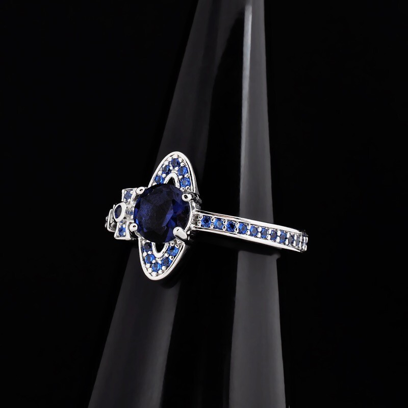 Vivienne Westwood ISMENE Open End Blue Crystal saturn orb