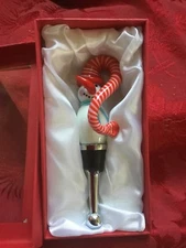NEW FLAWLESS Stunning CHRISTMAS Glass SNOWMAN ⛄️ WINE BOTTLE STOPPER