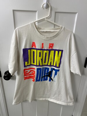 Vintage Nike Air Jordan Just Do It White T Shirt Adult L