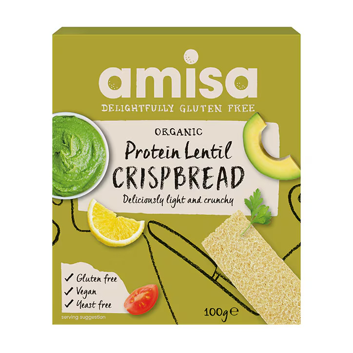 Amisa Amisa Organic Crispbread - Protein Lentil 100g-2 Pack