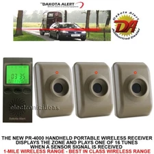 DAKOTA ALERT MTPR-4000 WIRELESS MOTION DETECTOR SECURITY ALARM - 3 SENSORS