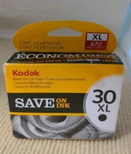 Kodak 30XL (1550532) Black Ink Cartridge Original Kodak product NOS Sealed As Is