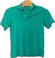 Criquet Polo Golf Shirt Mens Size M Medium Green Performance Stretch Embroidery