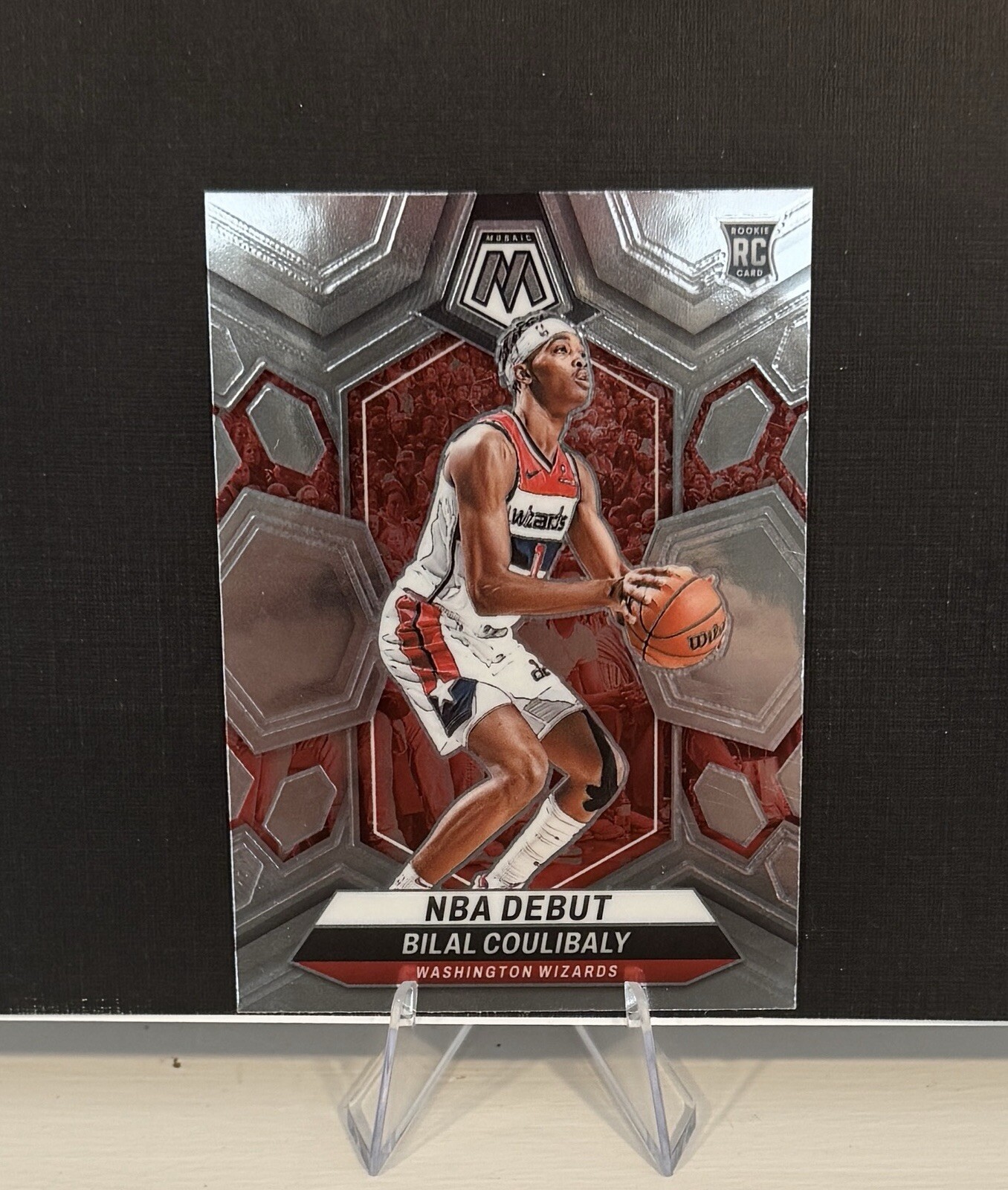 2023-24 Panini Mosaic Rookie Bilal Coulibaly NBA Debut RC #268 Silver