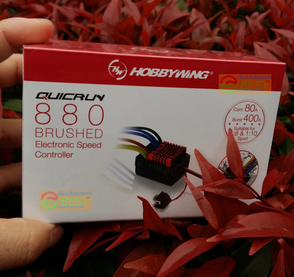 Original Hobbywing QUICRUN WP 880 Dual Brushed ESC 2-4S For RC 1:8 1:10 Vehicles - Image 2 of 4