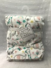 Baby Elements Elephants Giraffes Bunny Floral Safari Animals Blanket Girls Plush