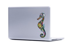 Ornate Seahorse sticker decal laptop automotive netbook window stickers