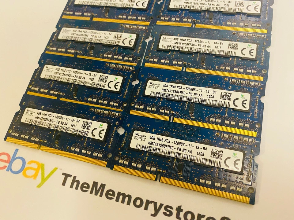 job lot 10 x 4GB Hynix DDR3 PC3-12800 1600 MHz Memory Laptop RAM SODIMM 1.5V - Image 4 of 4
