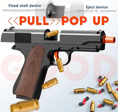 Realistic Toy Gun Soft Bullet Foam Shell ejecting Blasters Pistol