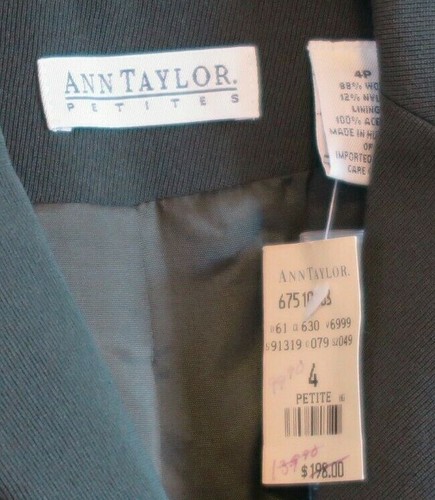 Neu mit Etikett Ann Taylor Petites Evergreen Wollmischung Jacke Größe 4P UVP 198 $ - Bild 4 von 5