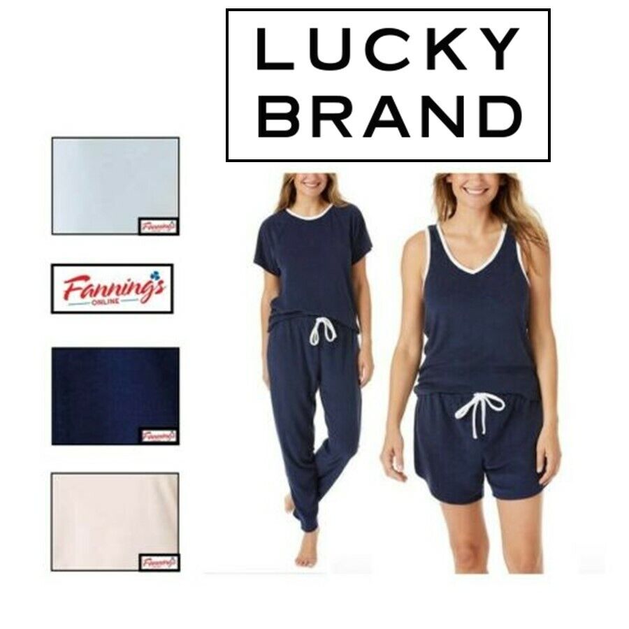 Lucky Brand Ladies' 4-piece Terry Pajama Set