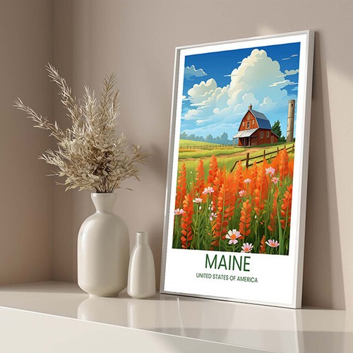 Maine, USA - Travel Poster #3 - Picture 3 of 6