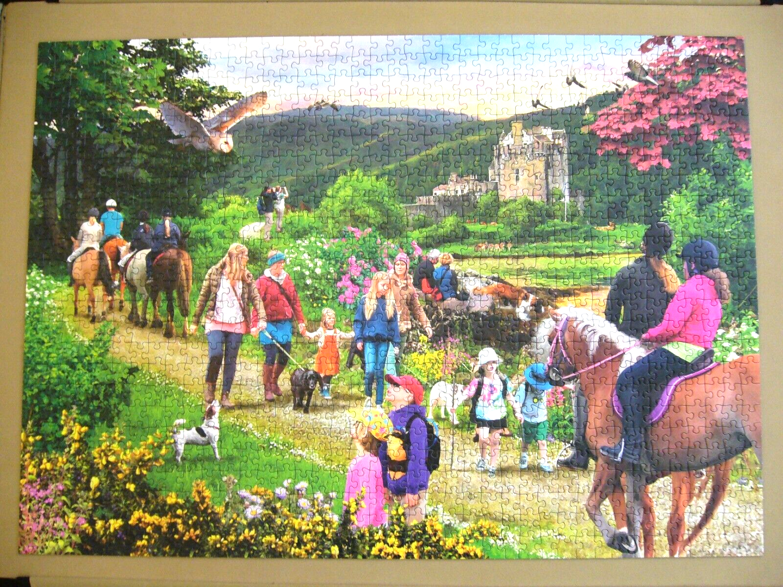 GIBSONS HIGHLAND HIKE BY CZES PACHELA 1000 PIECE JIGSAW VERY GOOD USED K