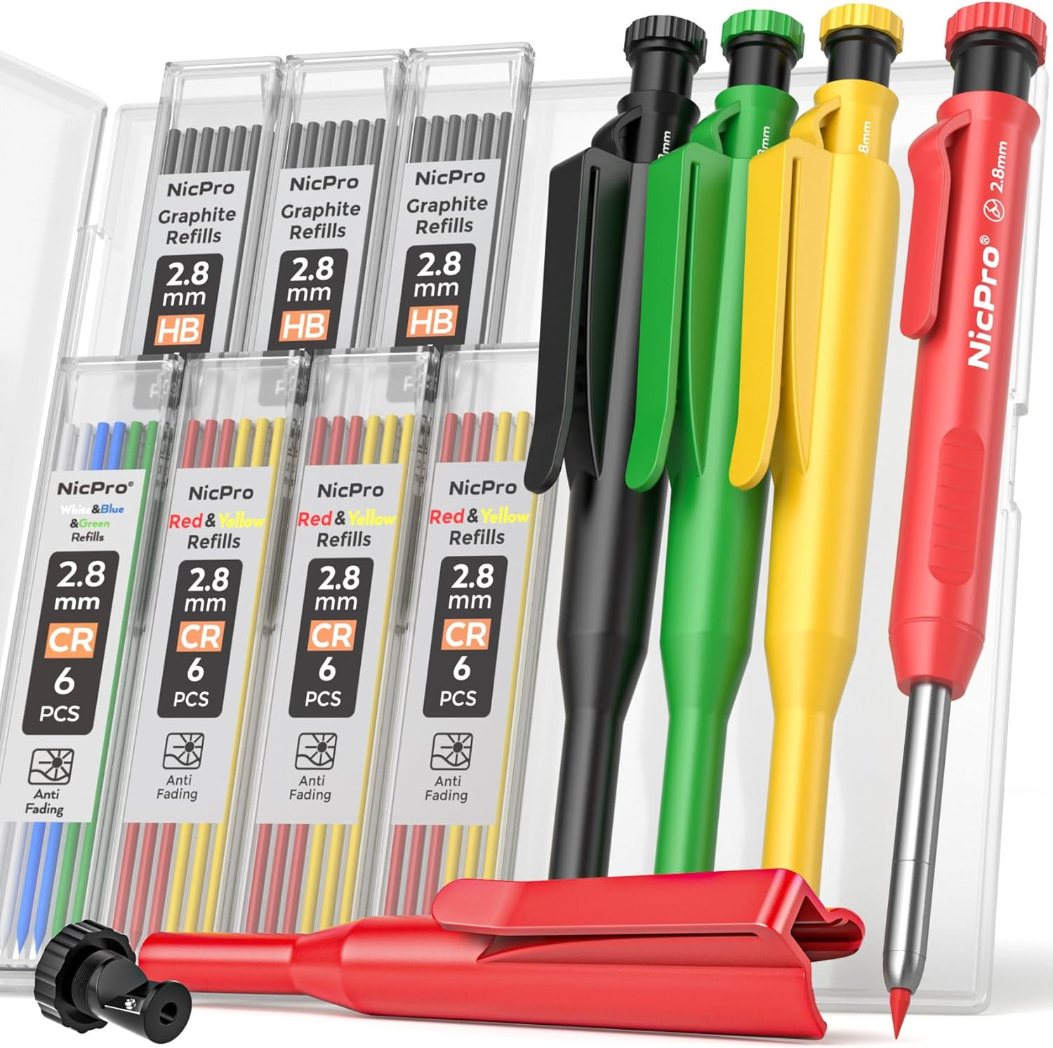 S With Sharpener 52 Refills Deep Hole Marker
