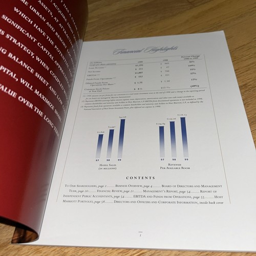 HOST MARRIOTT CORPORATION 1999 ANNUAL REPORT - Picture 2 of 11