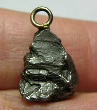 #17 Argentina 22.60ct Natural Rock From Space Meteorite Rough Pendant 4.50g 15mm