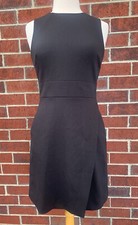 Banana Republic Envelope Dress Black Sleeveless Zipper Womens Size 8P EUC
