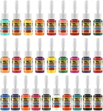 Solong Tattoo Ink Set 28 Colors Pigment Kit 1/6oz (5ml) Supply Ink...