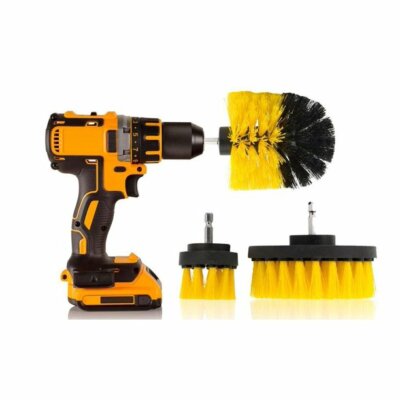 3 Piece Power Scrubber Drill Bit Kit - Power Drill All Purpose Cleaning Brush 