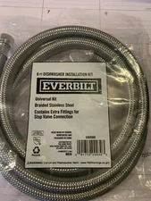 Everbilt Braided Stainless Steel 6 Ft Dishwasher Installation Kit 69005HD
