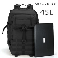 Tactical Molle Backpack Bag Waterproof Rucksack 45L Day Pack for Hiking Camping