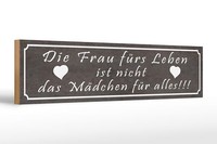 Holzschild Spruch 46X10 Cm Frau Ist Nicht MäDchen FüR Alles Deko Schild