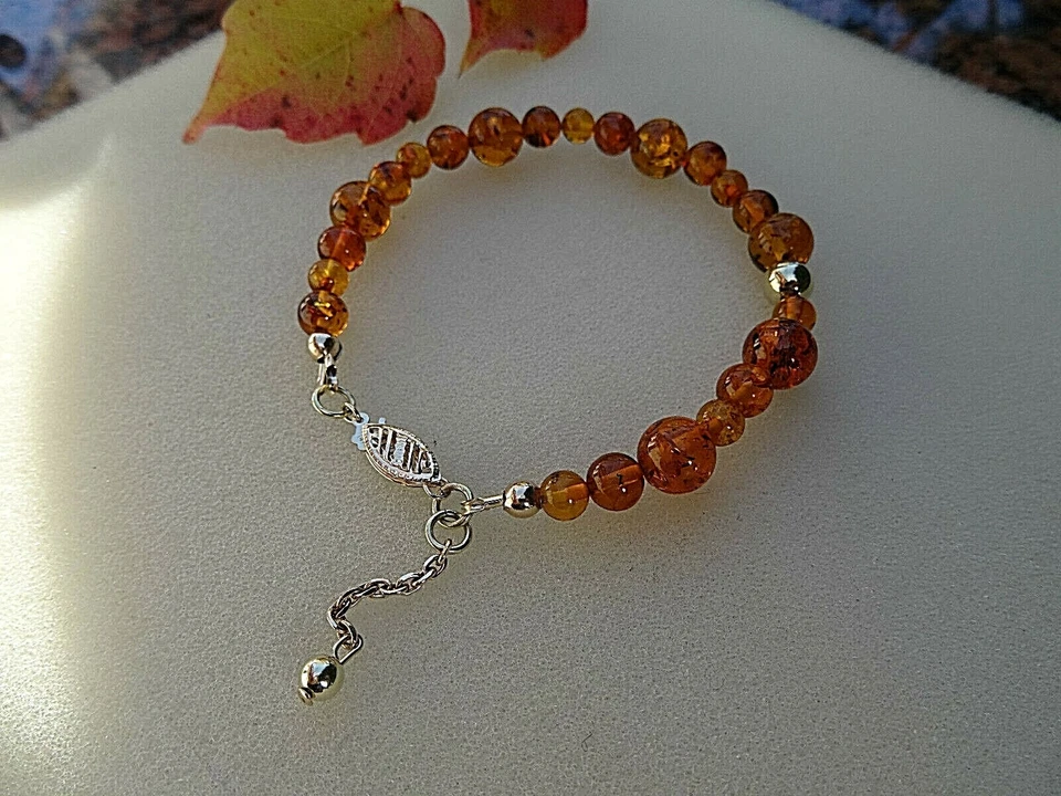 Edles Armband mit echtem Bernstein in Gold Filled - Bild 4 von 4