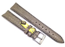Cinturino Vero Coccodrillo 17/14mm Grigio-Tortora Adatto per Rolex Precision /