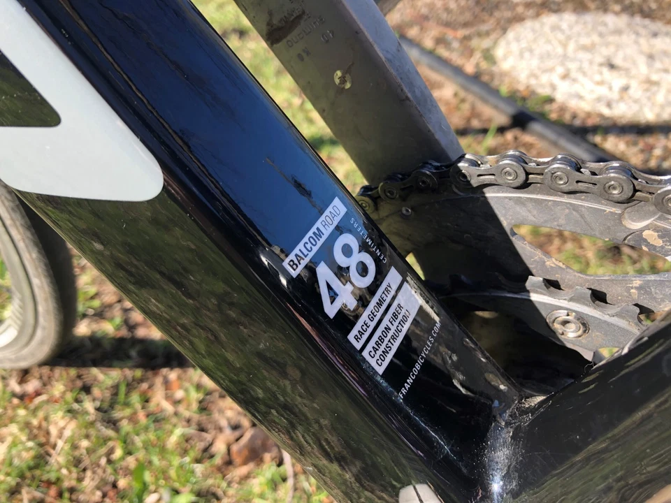 Franco | Cuadro de fibra de carbono | Bicicleta de carretera de 48 cm con componentes Shimano 105 Foto 2 de 4