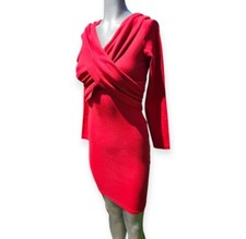 Vintage Yes Red Long Sleeve Mini Dress