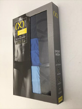 2 X IST Mens 3- Pack No Show Brief Sport Stretch, Multicolor "SPORT MESH"