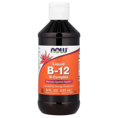 Now Foods B-12 Liquid B-Complex 8 fl oz 237 ml GMP Quality Assured, Kosher,