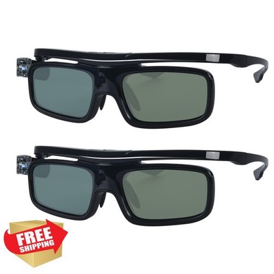 Cocar 2-Pack Active Shutter Rechargeable 3D DLP-Link Projector Glasses