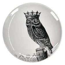 Set Of 7 Rare Royal Owl Small Plate Side Salad Appetizer Dessert 6 inch Diameter