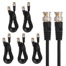 BNC Male to BNC Male Coaxial Cable, 5Pcs 2M 75-3 for CCTV Camera