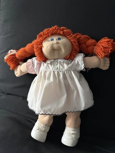 Vintage 1985 Cabbage Patch Doll: Sibyl Myra DOB 10/1. Red braids, blue eyes, HM9