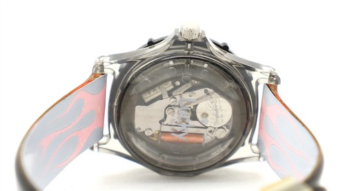 Orologio donna LUKY cinturino fiamma fuoco nero e rosso BISOGNA batteria - Foto 2 di 5