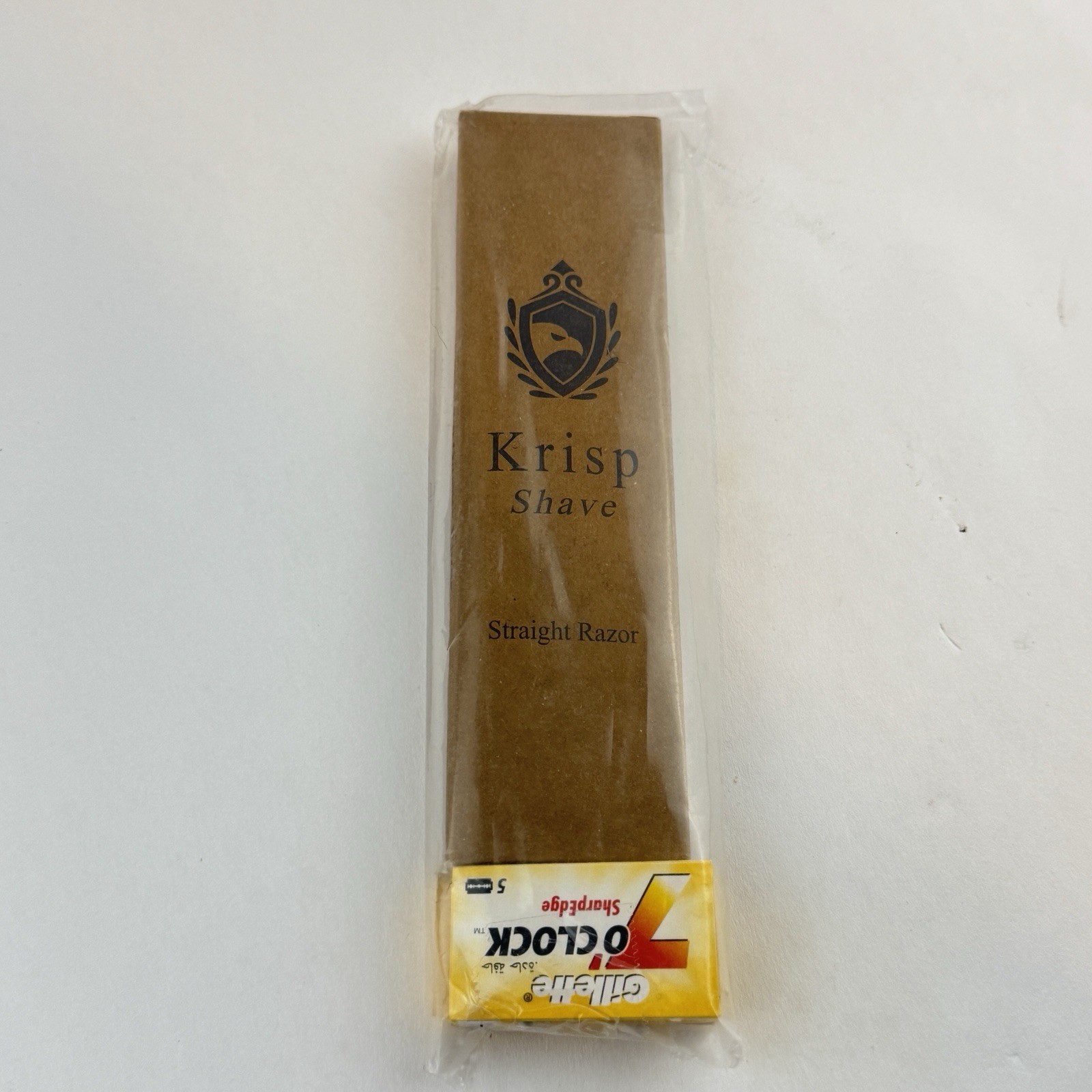 Krisp Beauty Straight Edge Razor Barber Shavette Beard Shaving Tool 10 Blades Ne