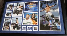 Rare WWE AJ Styles Shane McMahon Signed Framed Photo Plaque WrestleMania 33 2017