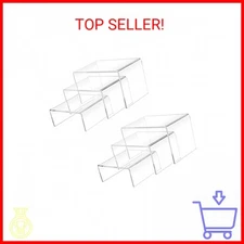 2 Sets Acrylic Display Risers(3",4",5") Clear Product Stand,Cupcakes Holder Dess