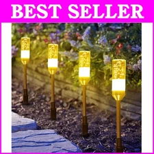 IP65 Waterproof 6 Pcs LED Garden Path Lights - Plug & Play with 570 Lumens