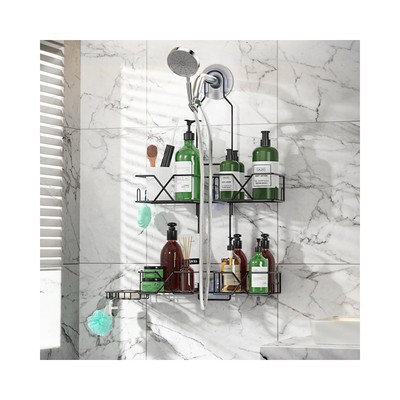 Upgraded Hanging Shower Caddy for Handheld Shower Heads,Adjustable Height Ext...