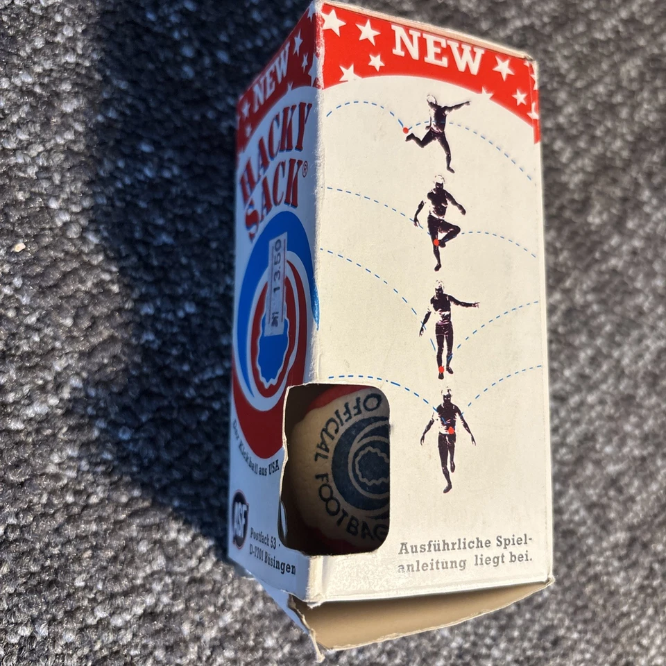 VTG NEW Original Hacky Sack Official Footbag 70s 80s 2Panel 4151994 W/BOX MANUAL - Image 4 of 4