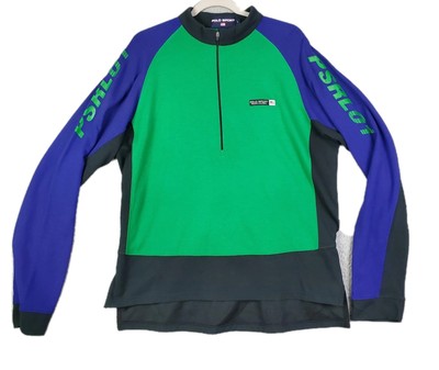 Polo Sport Ralph Lauren Vintage Y2K Cycling Jersey PSRL01 Spellout Men's Size L