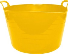 [Set of 3] Yellow 75L Flexi Tub Extra Large Flexible Storage Bucket Home Garden