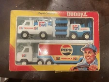 Buddy L 1976 Pepsi Cola Truck Set With Box And Coca Cola Truck Box Damage