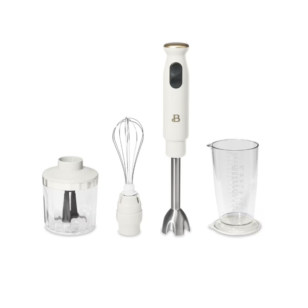 2-Speed Immersion Hand Blender with Food Chopper Attachment 