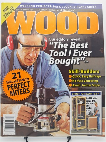 Wood Magazine Oct 2007 Issue 179 Skills And Tools For Perfect Miters Shop Organi